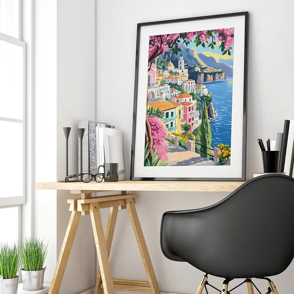 Paintings Of Amalfi Coast 1 Framed Art Print Paintings Of Amalfi Coast 1 Framed Art Print wall art product IAmHomeStudio