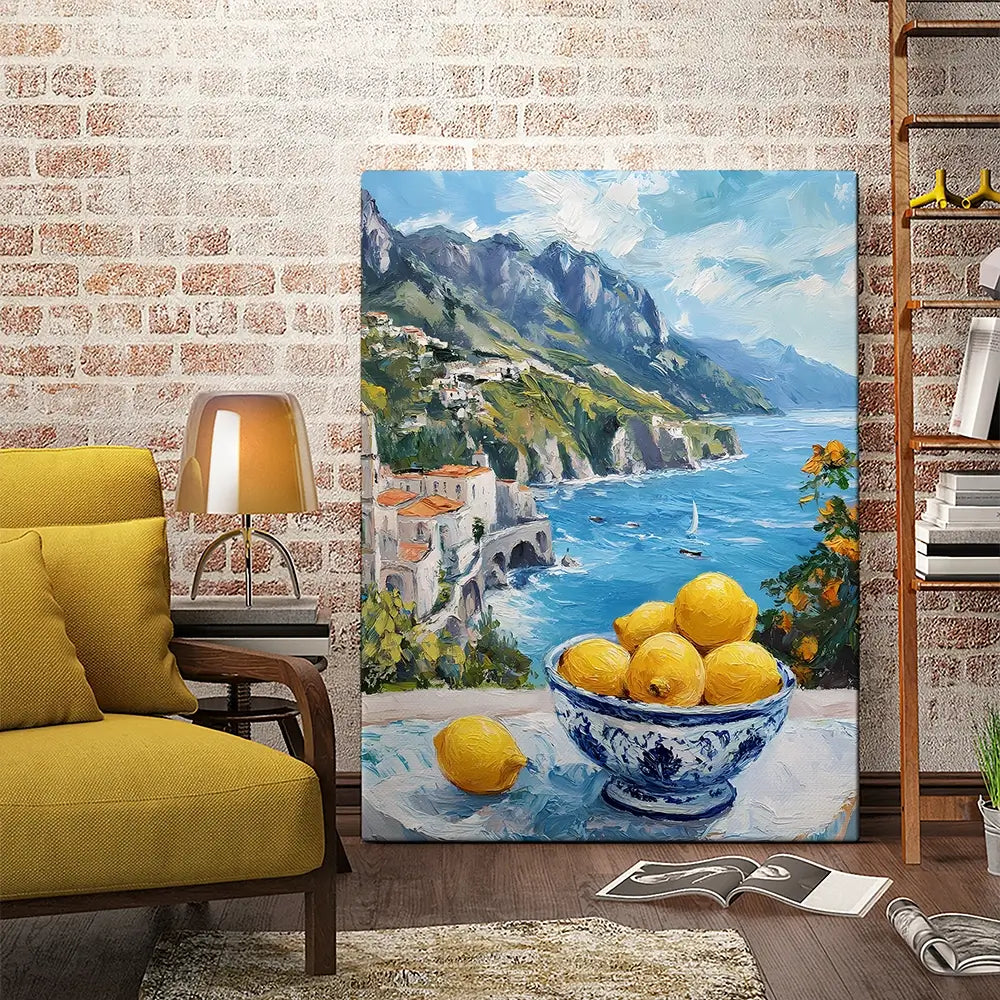 Paintings Of Amalfi Coast 2 Canvas Print Paintings Of Amalfi Coast 2 Canvas Print wall art product IAmHomeStudio