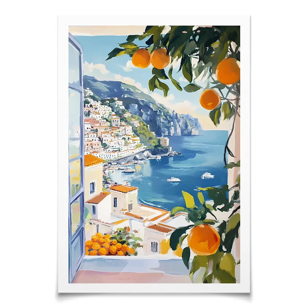 Paintings Of Amalfi Coast 3 Art Print Paintings Of Amalfi Coast 3 Art Print wall art product IAmHomeStudio