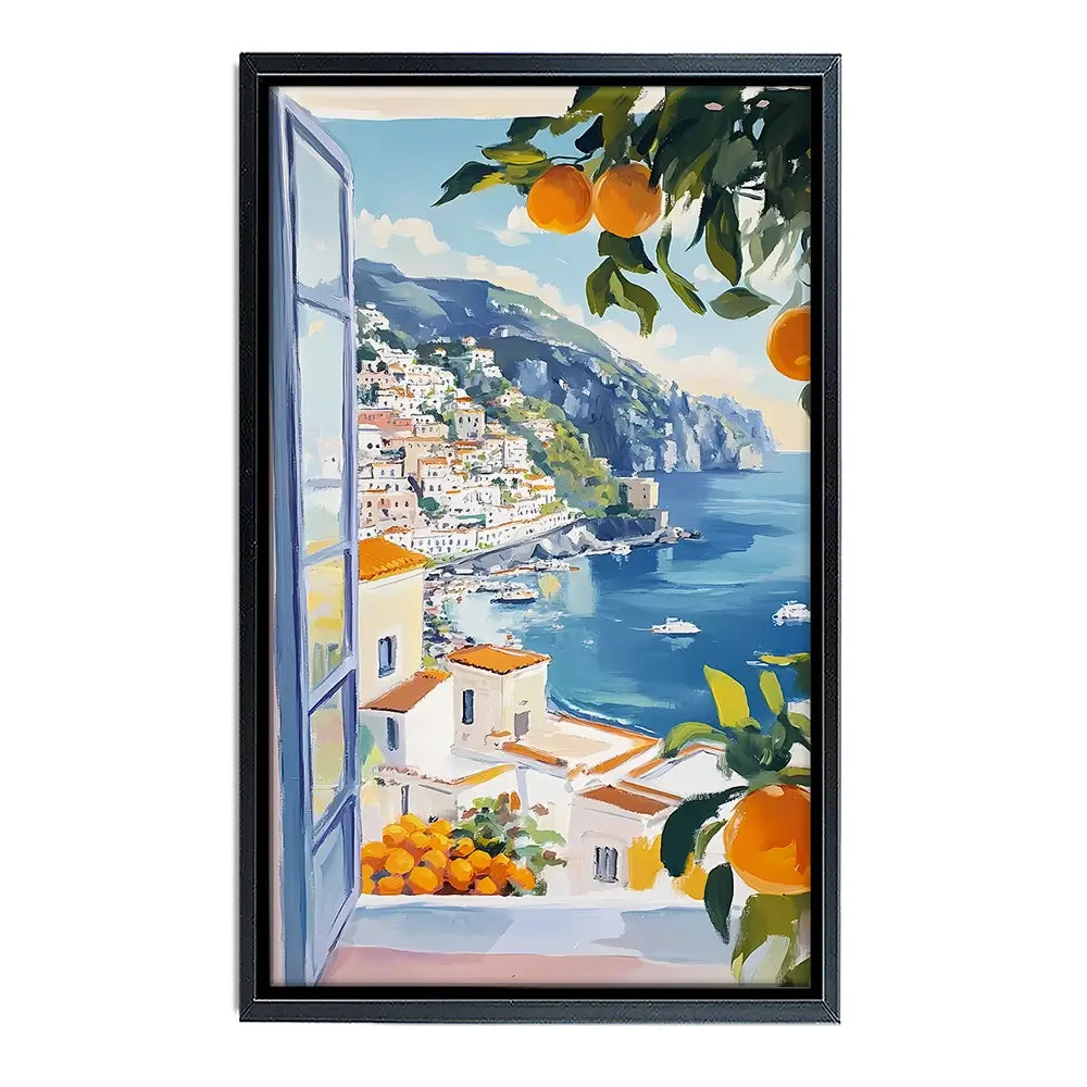Paintings Of Amalfi Coast 3 Canvas Print Paintings Of Amalfi Coast 3 Canvas Print wall art product IAmHomeStudio