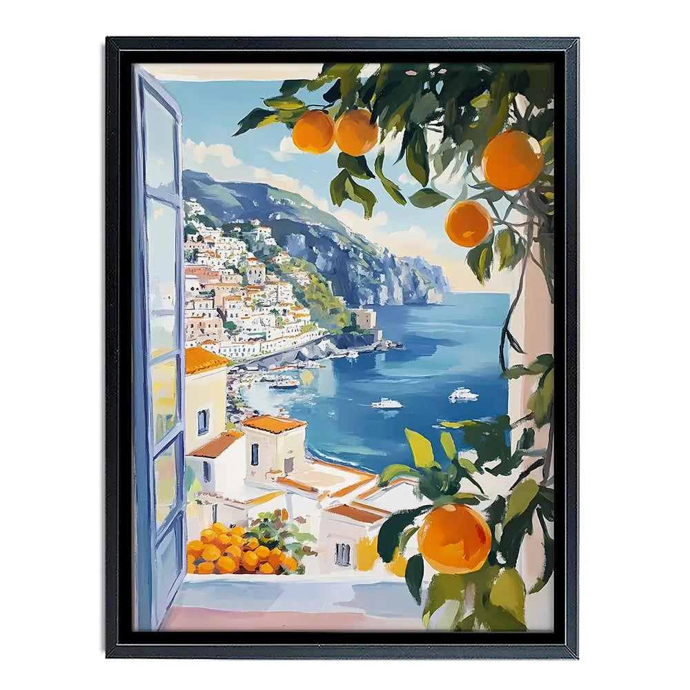 Paintings Of Amalfi Coast 3 Canvas Print Paintings Of Amalfi Coast 3 Canvas Print wall art product IAmHomeStudio