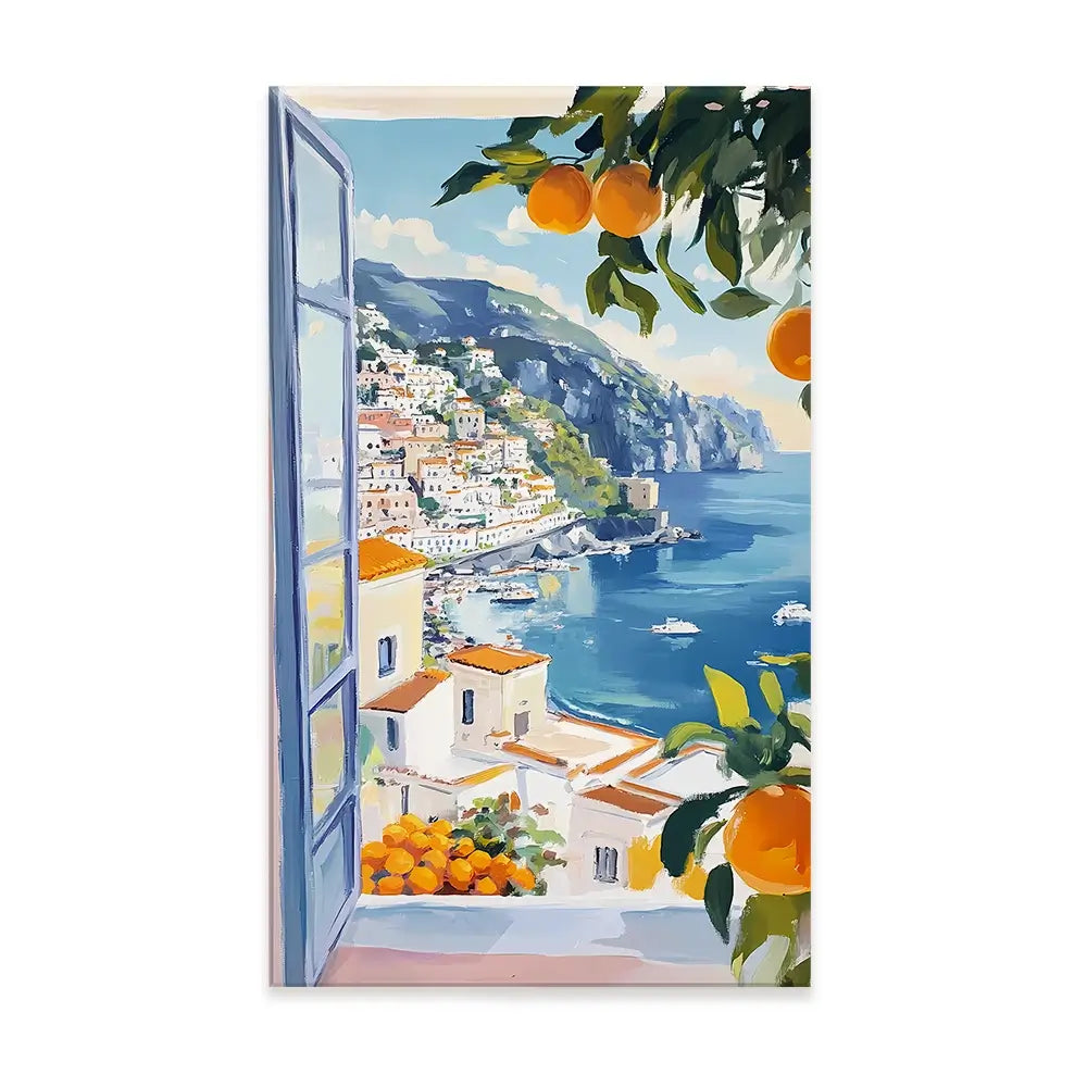 Paintings Of Amalfi Coast 3 Canvas Print Paintings Of Amalfi Coast 3 Canvas Print wall art product IAmHomeStudio