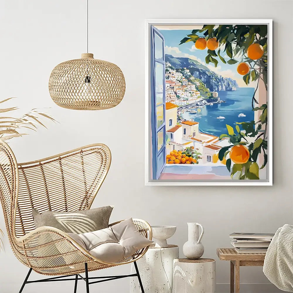 Paintings Of Amalfi Coast 3 Canvas Print Paintings Of Amalfi Coast 3 Canvas Print wall art product IAmHomeStudio