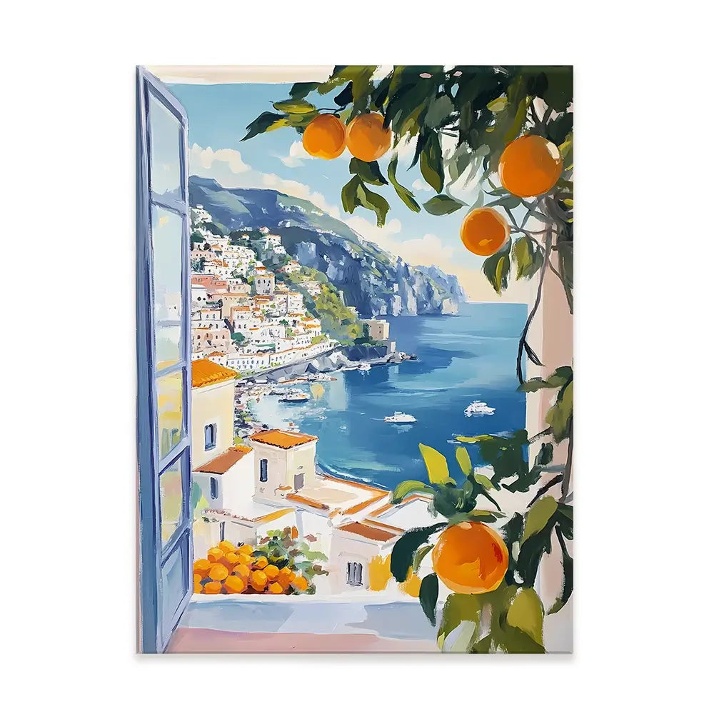 Paintings Of Amalfi Coast 3 Canvas Print Paintings Of Amalfi Coast 3 Canvas Print wall art product IAmHomeStudio