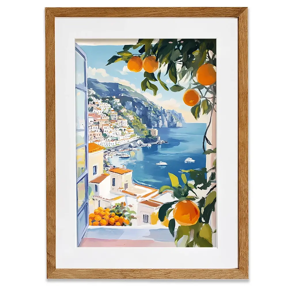 Paintings Of Amalfi Coast 3 Framed Art Print Paintings Of Amalfi Coast 3 Framed Art Print wall art product IAmHomeStudio
