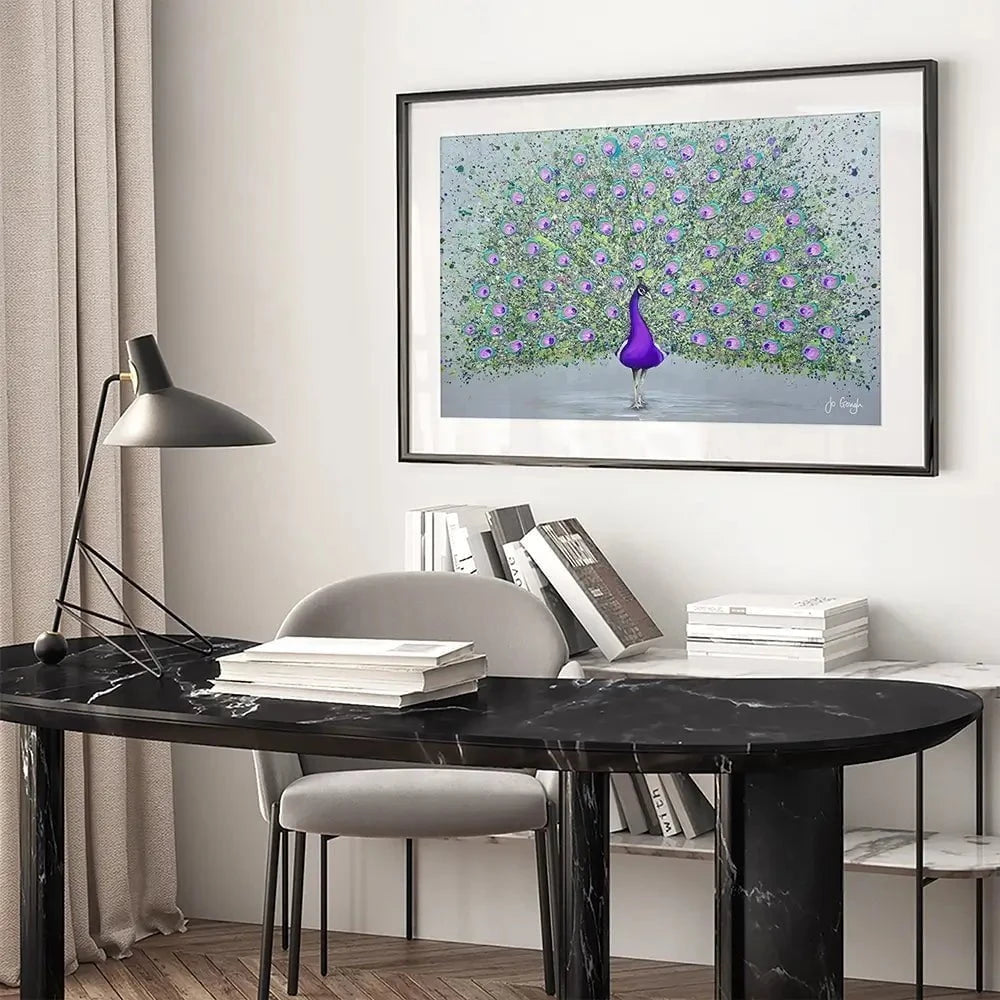 Paisley The Peacock Framed Art Print Paisley The Peacock Framed Art Print wall art product Jo Gough