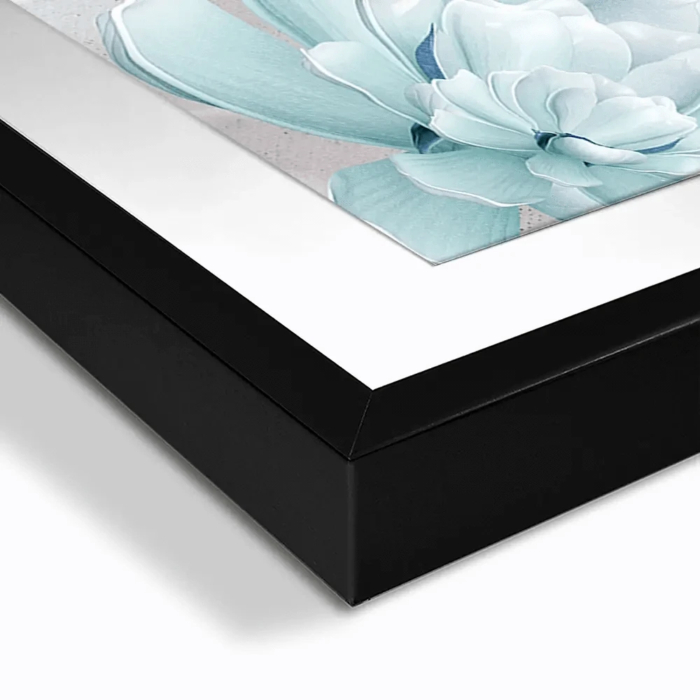 Pale Blue Floral Framed Art Print Trio Pale Blue Floral Framed Art Print Trio wall art product FLOWER 3D / Shutterstock