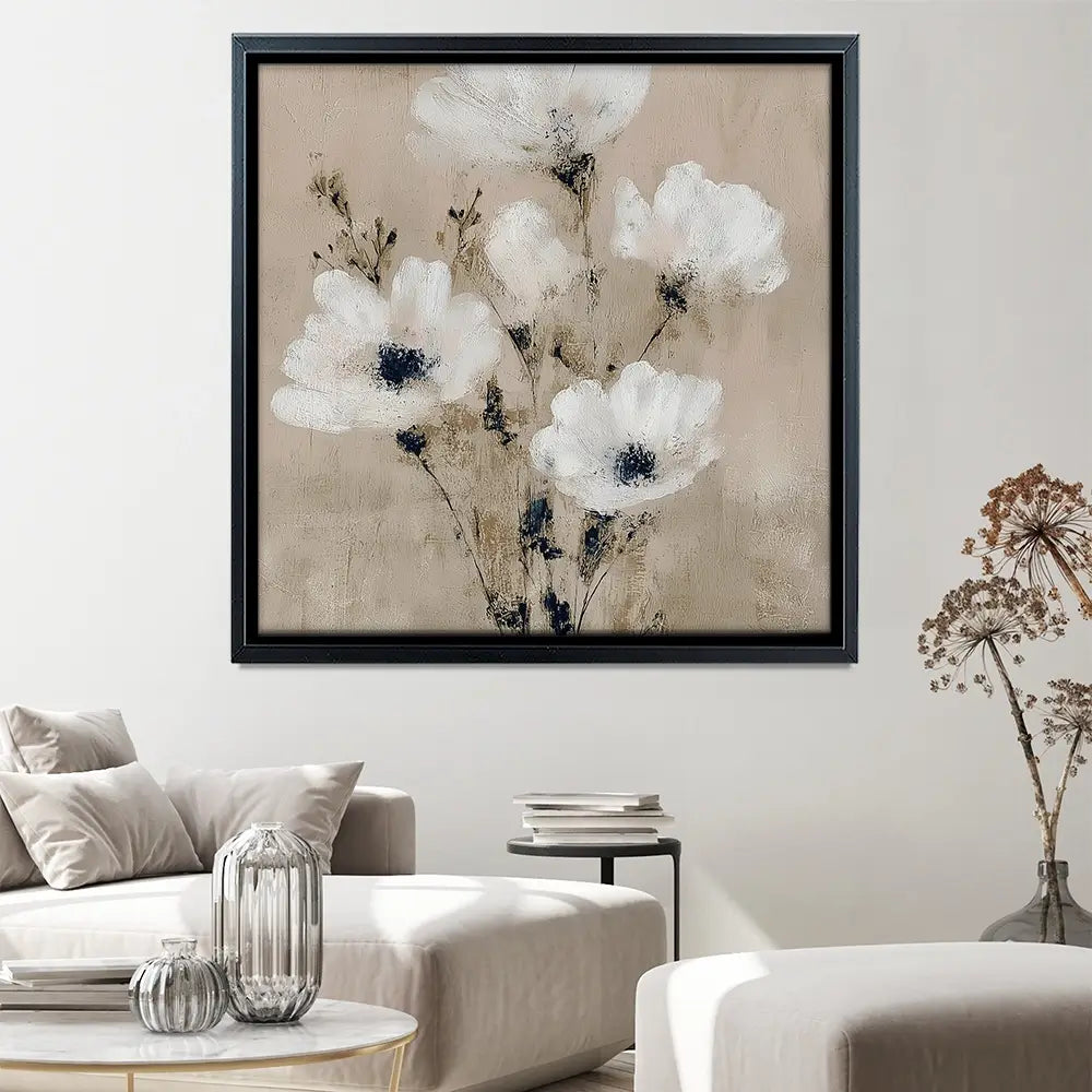 Pale Boho Bouquet 3 Square Canvas Print Pale Boho Bouquet 3 Square Canvas Print wall art product Chromatic Storm Studio