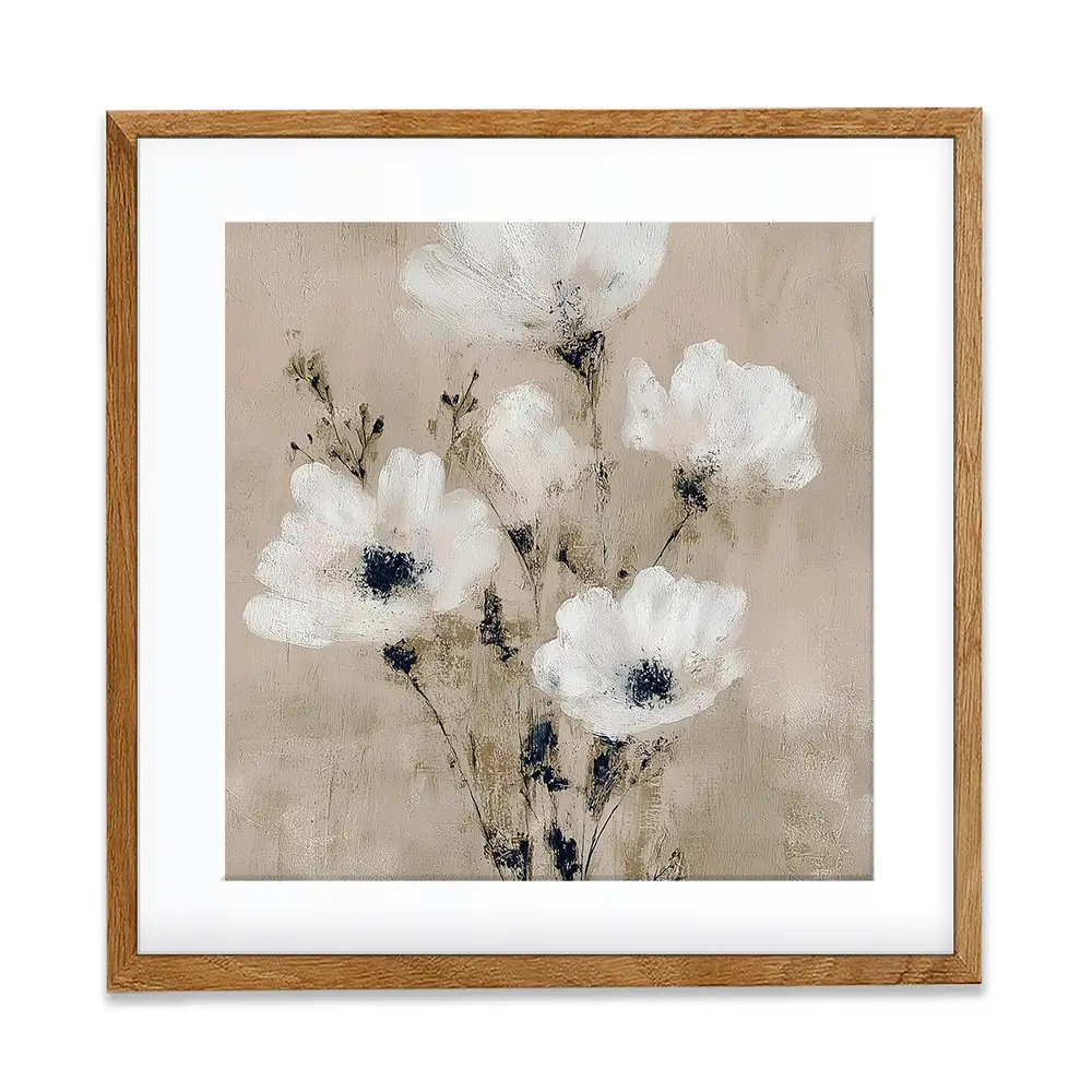 Pale Boho Bouquet 3 Square Framed Art Print Pale Boho Bouquet 3 Square Framed Art Print wall art product Chromatic Storm Studio