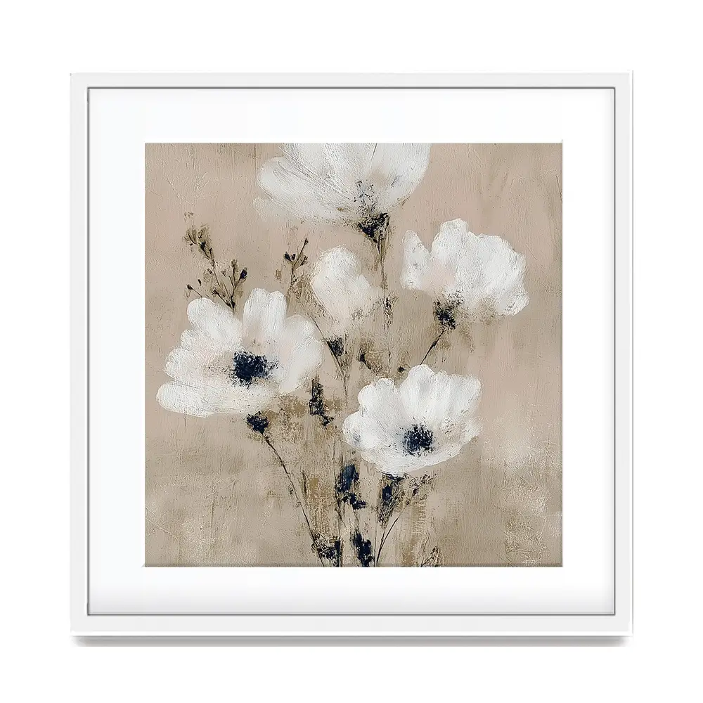 Pale Boho Bouquet 3 Square Framed Art Print Pale Boho Bouquet 3 Square Framed Art Print wall art product Chromatic Storm Studio
