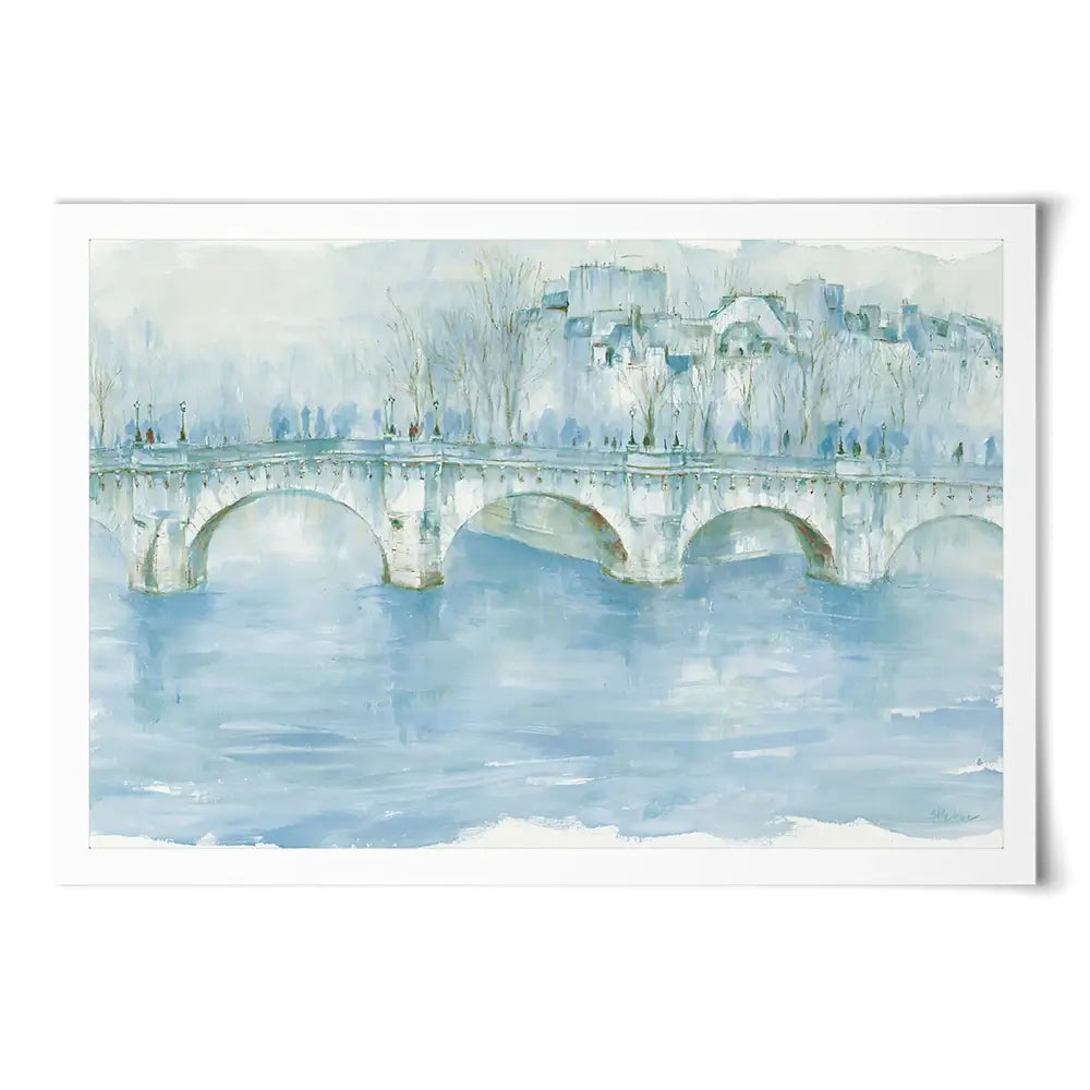 Pale Bridge Over River Art Print Pale Bridge Over River Art Print wall art product Chromatic Storm Studio