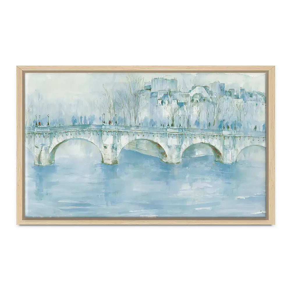 Pale Bridge Over River Canvas Print Pale Bridge Over River Canvas Print wall art product Chromatic Storm Studio