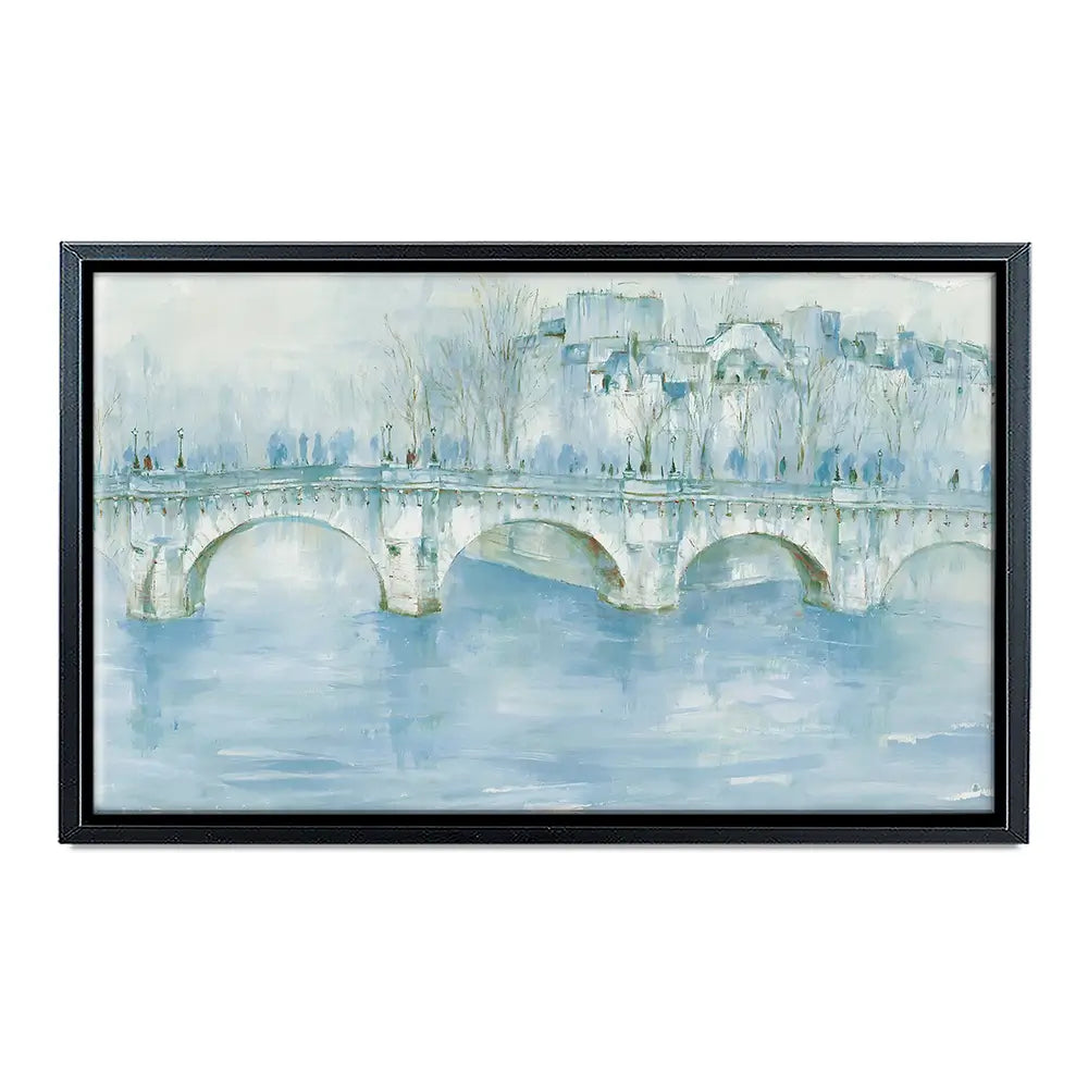 Pale Bridge Over River Canvas Print Pale Bridge Over River Canvas Print wall art product Chromatic Storm Studio