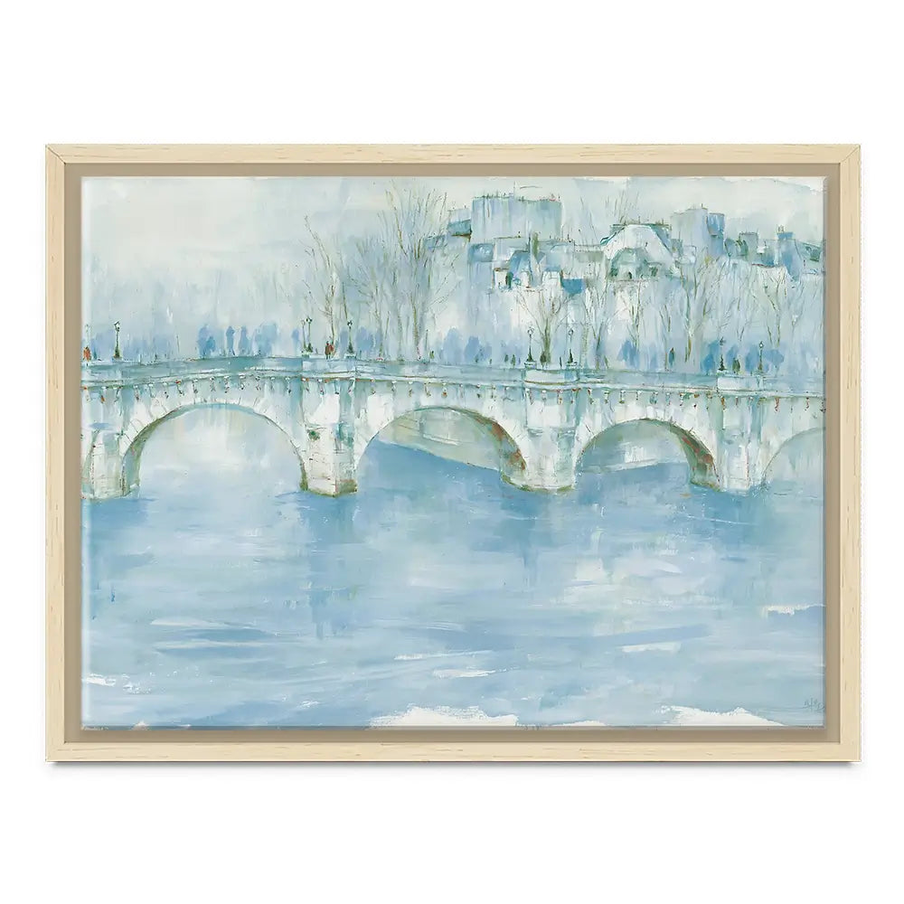 Pale Bridge Over River Canvas Print Pale Bridge Over River Canvas Print wall art product Chromatic Storm Studio
