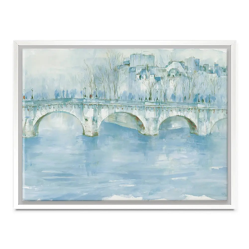 Pale Bridge Over River Canvas Print Pale Bridge Over River Canvas Print wall art product Chromatic Storm Studio
