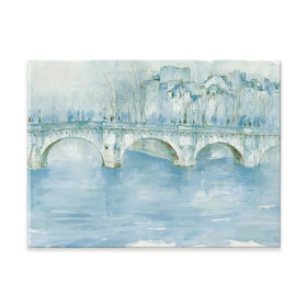 Pale Bridge Over River Canvas Print Pale Bridge Over River Canvas Print wall art product Chromatic Storm Studio