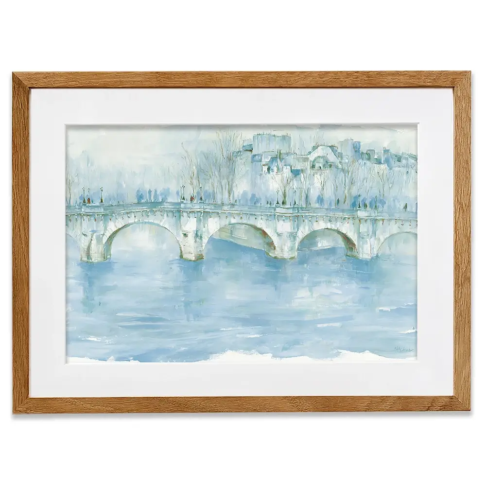 Pale Bridge Over River Framed Art Print Pale Bridge Over River Framed Art Print wall art product Chromatic Storm Studio