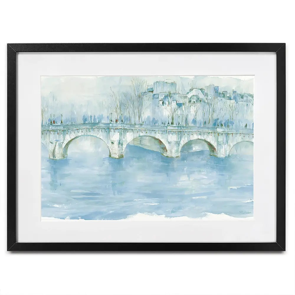 Pale Bridge Over River Framed Art Print Pale Bridge Over River Framed Art Print wall art product Chromatic Storm Studio