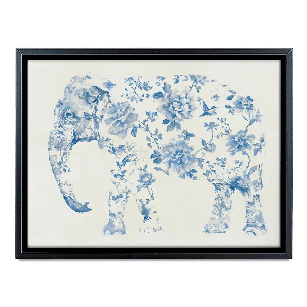 Pale Chinoiserie Elephant Canvas Print Pale Chinoiserie Elephant Canvas Print wall art product Chromatic Storm Studio