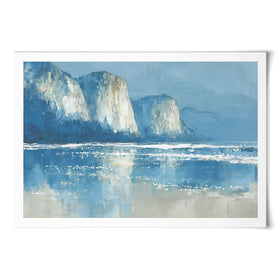 Pale Coastal Cliffs Art Print Pale Coastal Cliffs Art Print wall art product Chromatic Storm Studio