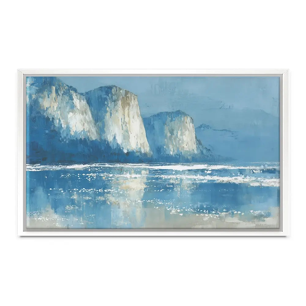 Pale Coastal Cliffs Canvas Print Pale Coastal Cliffs Canvas Print wall art product Chromatic Storm Studio