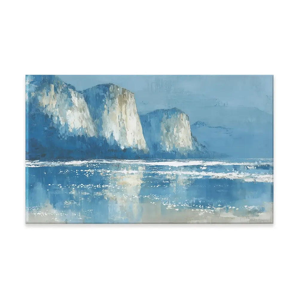 Pale Coastal Cliffs Canvas Print Pale Coastal Cliffs Canvas Print wall art product Chromatic Storm Studio