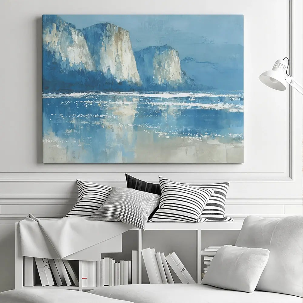 Pale Coastal Cliffs Canvas Print Pale Coastal Cliffs Canvas Print wall art product Chromatic Storm Studio