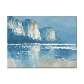 Pale Coastal Cliffs Canvas Print Pale Coastal Cliffs Canvas Print wall art product Chromatic Storm Studio