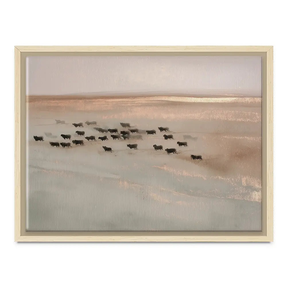 Pale Herd Dust Run Canvas Print Pale Herd Dust Run Canvas Print wall art product Chromatic Storm Studio