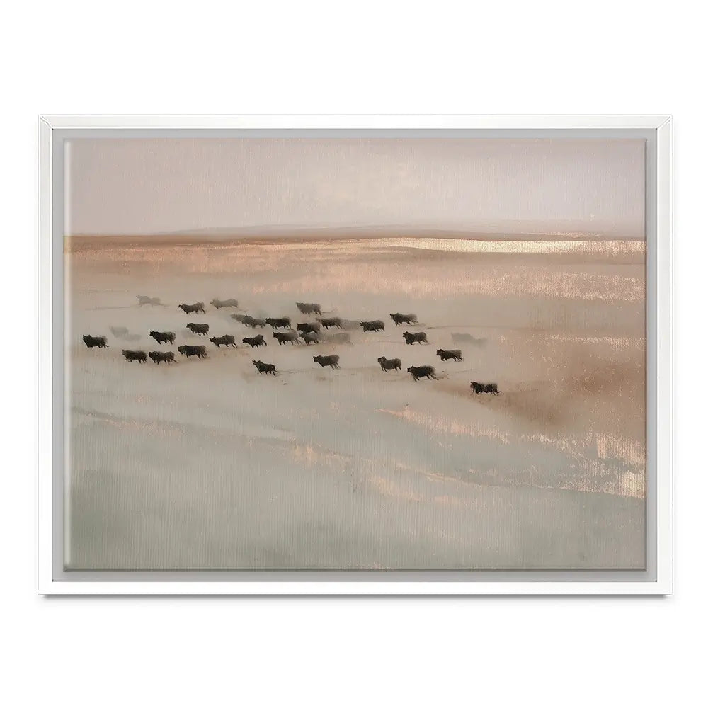 Pale Herd Dust Run Canvas Print Pale Herd Dust Run Canvas Print wall art product Chromatic Storm Studio