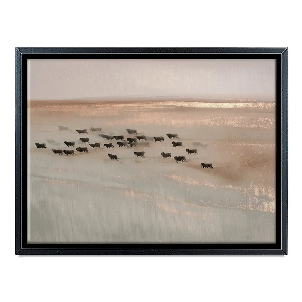 Pale Herd Dust Run Canvas Print Pale Herd Dust Run Canvas Print wall art product Chromatic Storm Studio