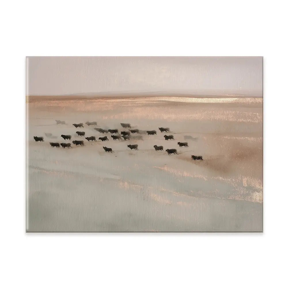 Pale Herd Dust Run Canvas Print Pale Herd Dust Run Canvas Print wall art product Chromatic Storm Studio