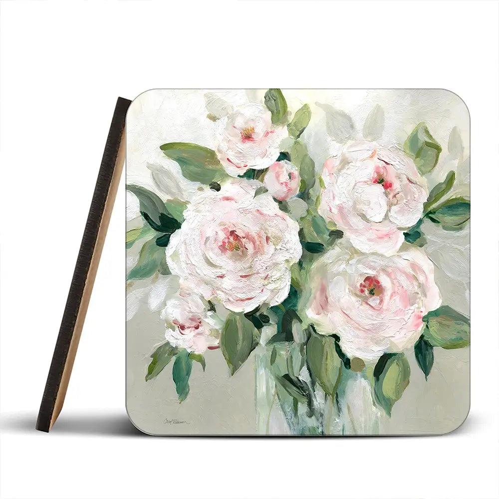 Pale Pink Blossoms Coaster Set Pale Pink Blossoms Coaster Set wall art product Carol Robinson