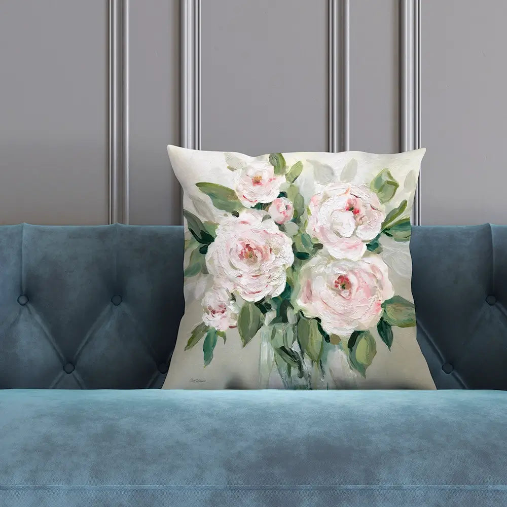 Pale Pink Blossoms Cushion Pale Pink Blossoms Cushion wall art product Carol Robinson