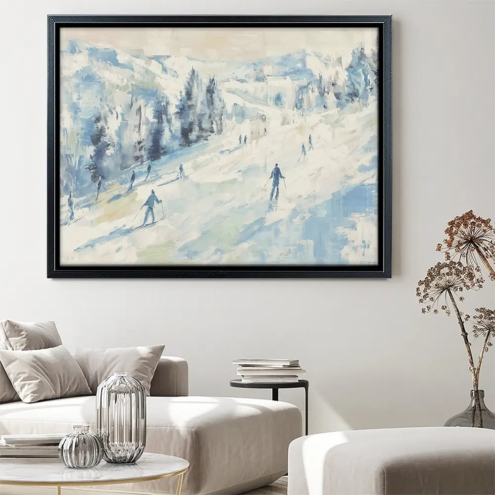 Pale Ski Slope Canvas Print Pale Ski Slope Canvas Print wall art product Chromatic Storm Studio
