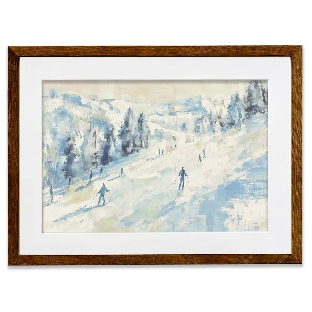 Pale Ski Slope Framed Art Print Pale Ski Slope Framed Art Print wall art product Chromatic Storm Studio