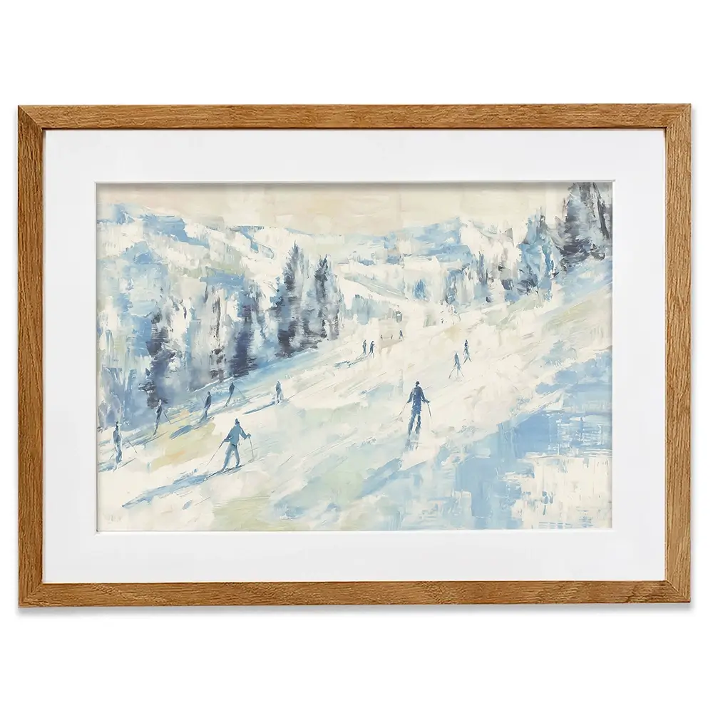 Pale Ski Slope Framed Art Print Pale Ski Slope Framed Art Print wall art product Chromatic Storm Studio