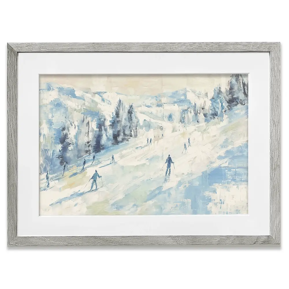 Pale Ski Slope Framed Art Print Pale Ski Slope Framed Art Print wall art product Chromatic Storm Studio