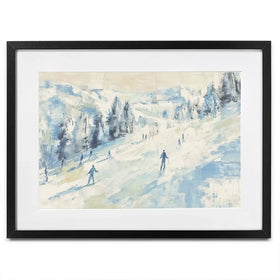 Pale Ski Slope Framed Art Print Pale Ski Slope Framed Art Print wall art product Chromatic Storm Studio