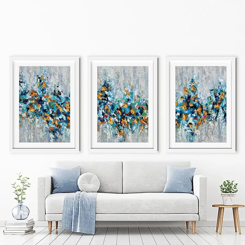 Palette Knife Abstract Framed Art Print Trio Palette Knife Abstract Framed Art Print Trio wall art product Olga Tkachyk
