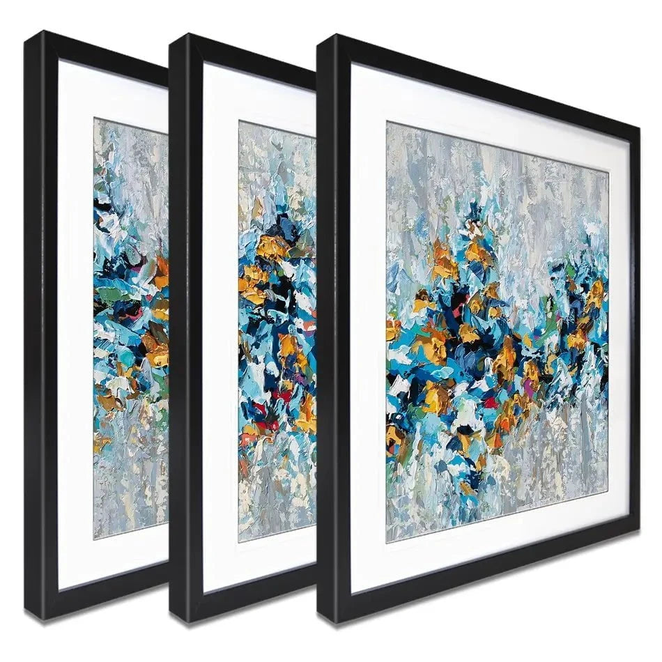 Palette Knife Abstract Framed Art Print Trio Palette Knife Abstract Framed Art Print Trio wall art product Olga Tkachyk