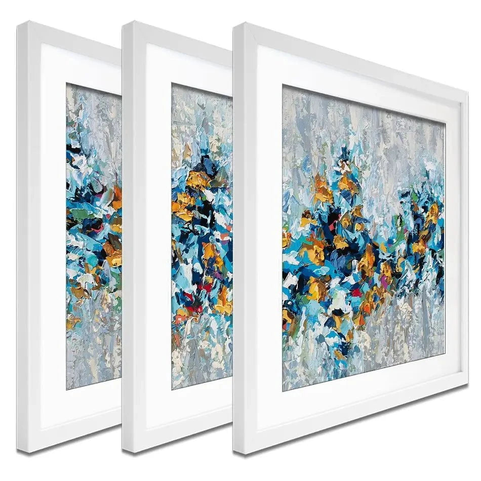 Palette Knife Abstract Framed Art Print Trio Palette Knife Abstract Framed Art Print Trio wall art product Olga Tkachyk