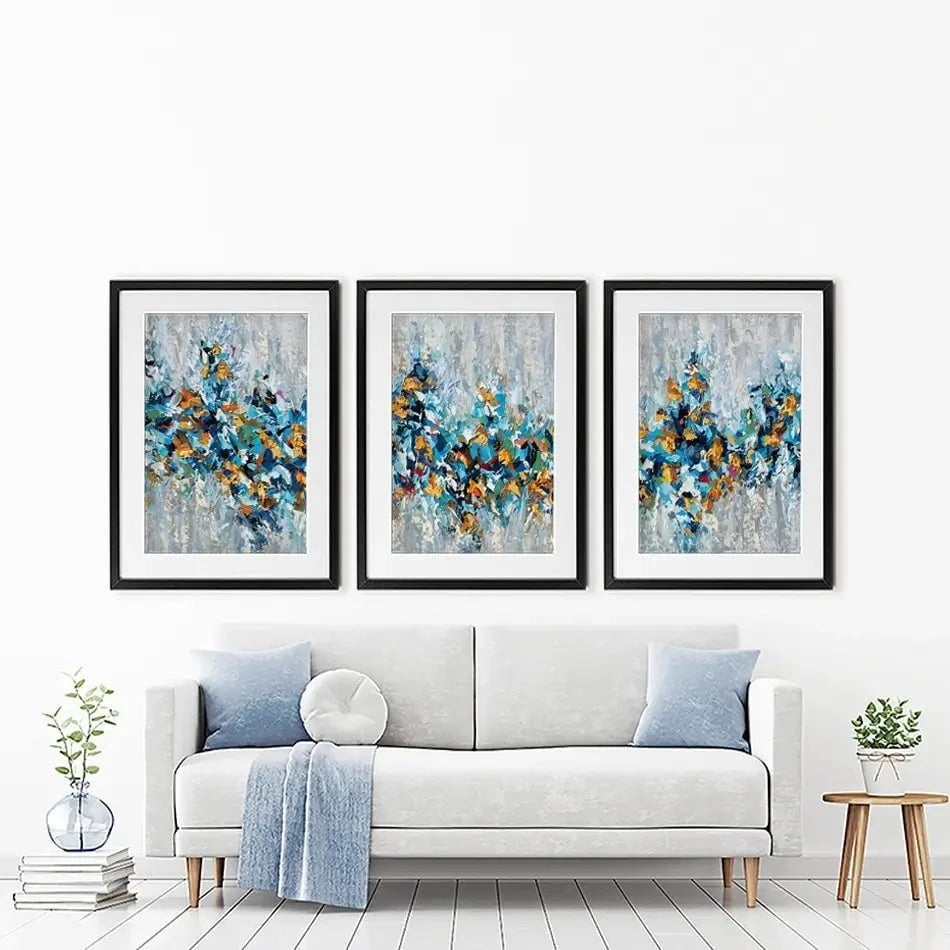 Palette Knife Abstract Framed Art Print Trio Palette Knife Abstract Framed Art Print Trio wall art product Olga Tkachyk