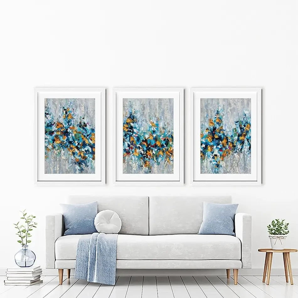 Palette Knife Abstract Framed Art Print Trio Palette Knife Abstract Framed Art Print Trio wall art product Olga Tkachyk