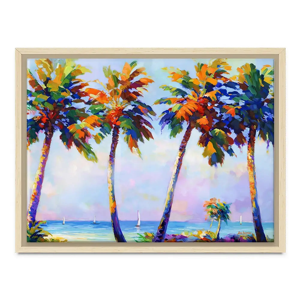 Palm Trees In The Suns Warmth Canvas Print Palm Trees In The Suns Warmth Canvas Print wall art product Leon Devenice