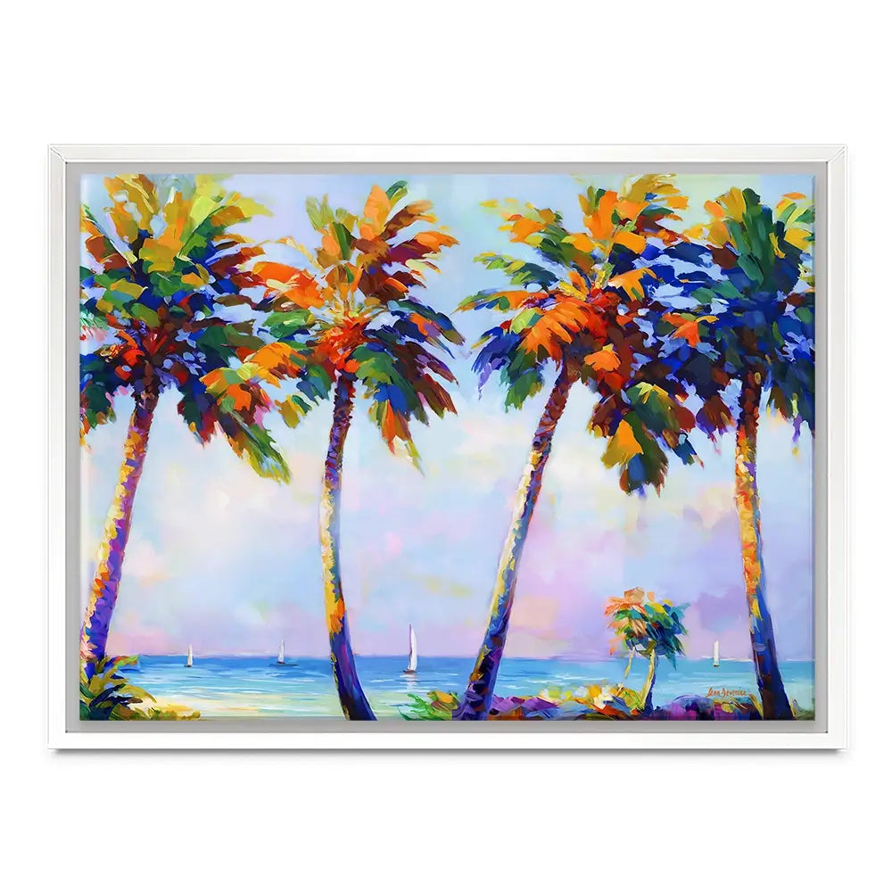 Palm Trees In The Suns Warmth Canvas Print Palm Trees In The Suns Warmth Canvas Print wall art product Leon Devenice