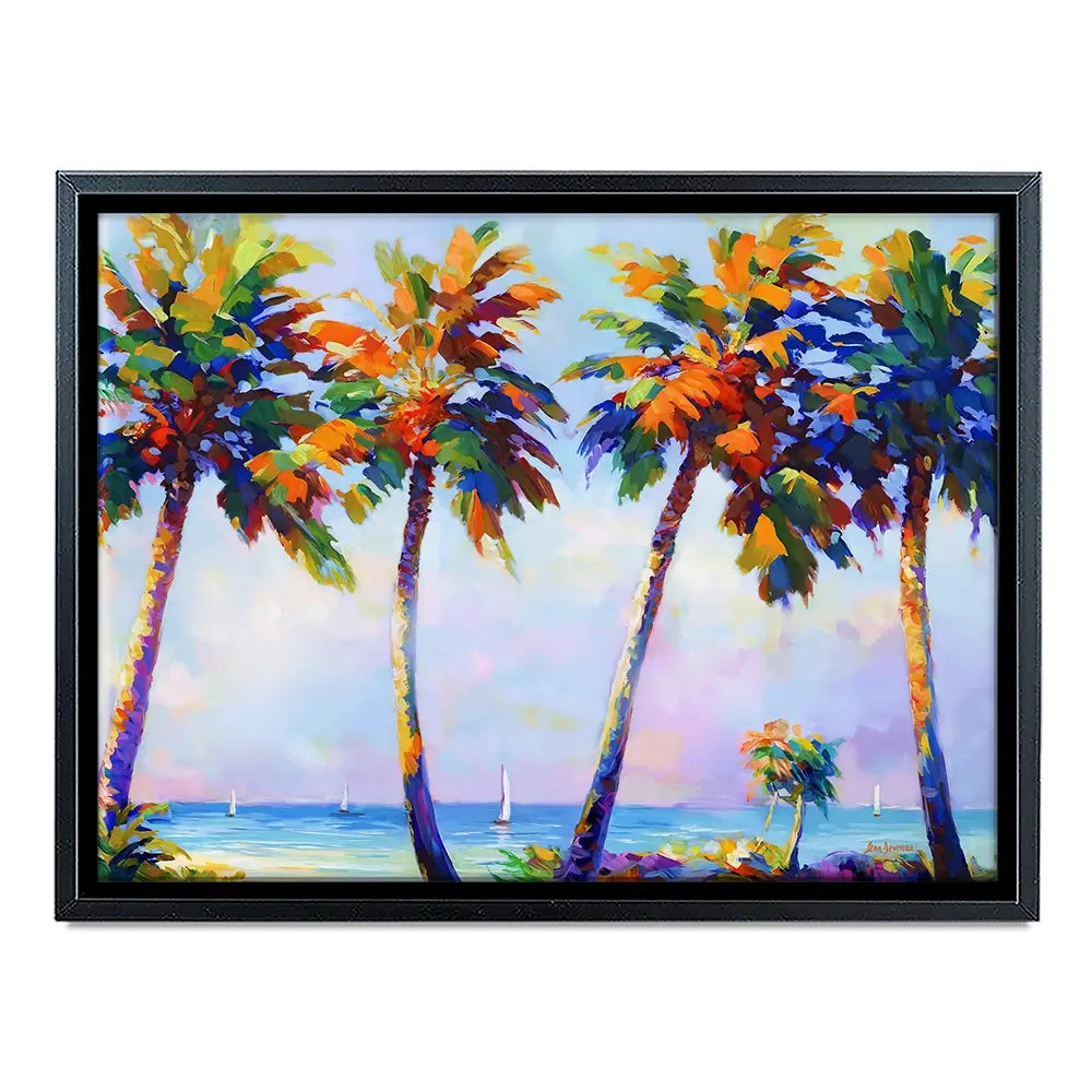 Palm Trees In The Suns Warmth Canvas Print Palm Trees In The Suns Warmth Canvas Print wall art product Leon Devenice