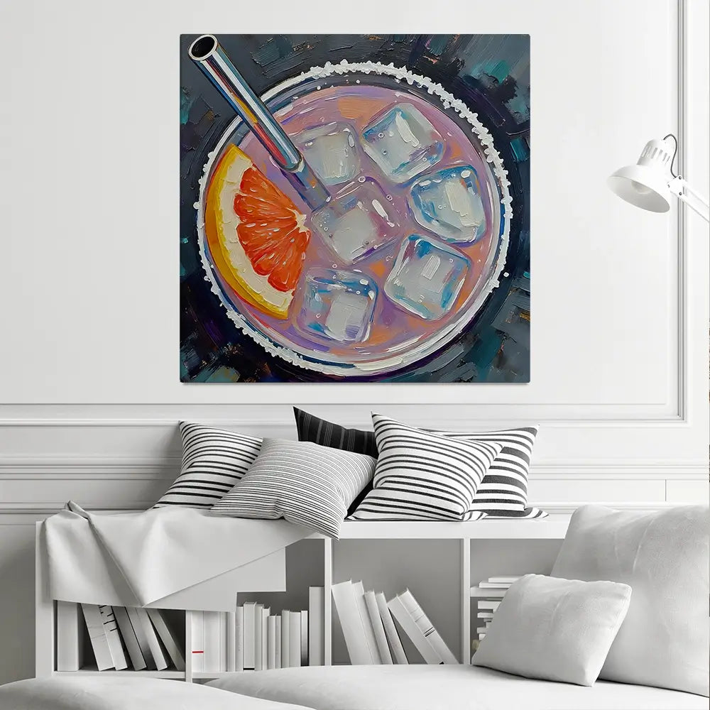 Paloma Cocktail Square Canvas Print Paloma Cocktail Square Canvas Print wall art product David Alexander Elder