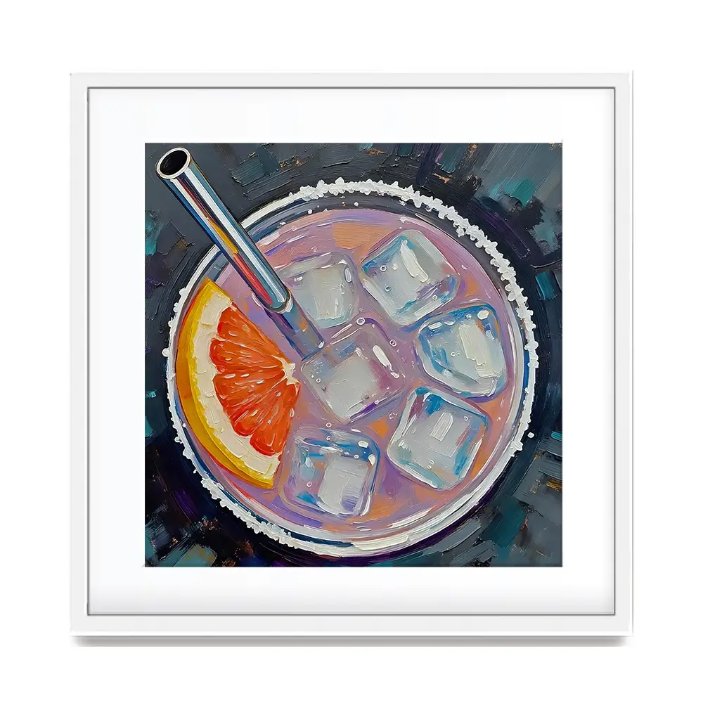Paloma Cocktail Square Framed Art Print Paloma Cocktail Square Framed Art Print wall art product David Alexander Elder