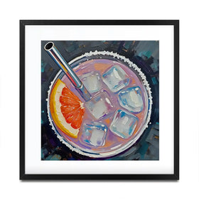 Paloma Cocktail Square Framed Art Print Paloma Cocktail Square Framed Art Print wall art product David Alexander Elder